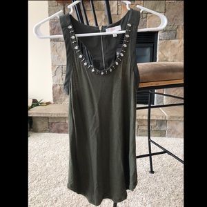 Bejeweled Olive Tank